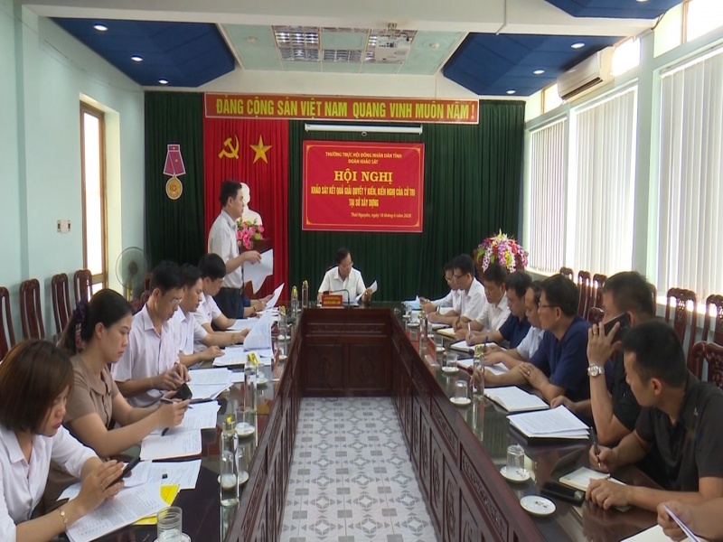 HĐND tỉnh khảo sát kết quả giải quyết ý kiến, kiến nghị cử tri tại Sở Xây dựng