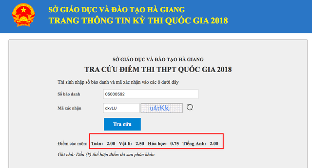 cham tham dinh o ha giang nhieu thi sinh dong loat bay khoi top diem cao nhat ca nuoc