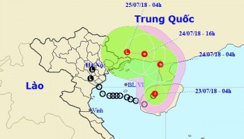 Áp thấp nhiệt đới đổ bộ vào đảo Hải Nam - Trung Quốc