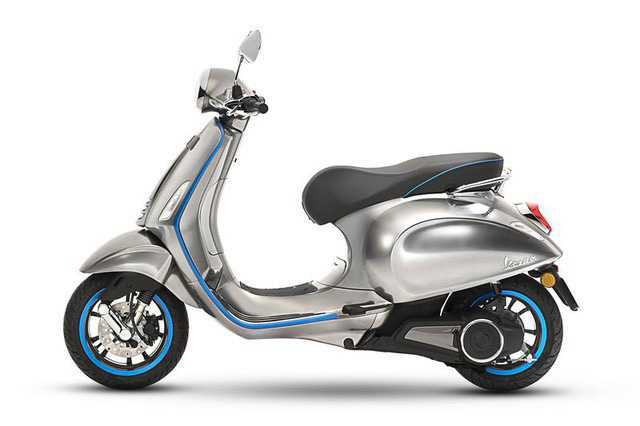 vespa bat dau san xuat scooter chay dien electtrica