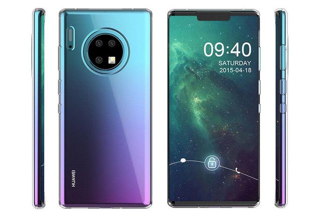 lo anh smartphone huawei mate 30 voi thiet ke cum camera tron sieu doc