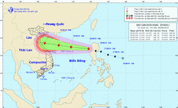 Vùng biển phía Bắc Biển Đông có mưa bão, gió giật cấp 10