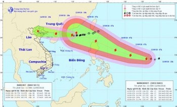 Bão số 5 đang di chuyển theo hướng Tây Tây Bắc và có thể mạnh lên