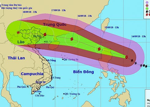 sieu bao mangkhut cach dao luzon 360km huong ve bien gioi viet trung