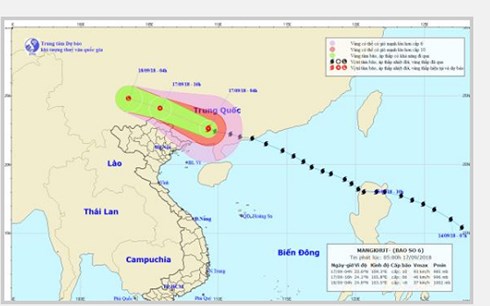 Thời tiết ngày 17/9: Bão Mangkhut suy yếu thành áp thấp, miền Bắc mưa to