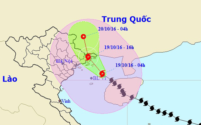 Bão số 7 cách Quảng Ninh - Hải Phòng 140 km