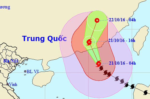 chieu nay bao haima vao dat lien trung quoc