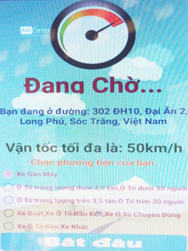 nam sinh lop 12 sang tao giai phap kiem soat toc do lai xe bang dien thoai thong minh