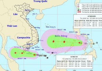 Chiều nay có bão trên Biển Đông, Nam Bộ mưa to