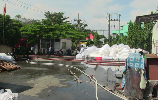 chay cong ty may hang tram cong nhan thao chay