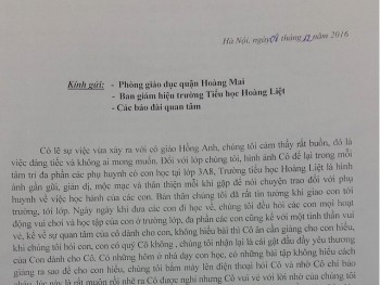 Phụ huynh đồng loạt xin tha thứ cho giáo viên dán băng dính vào miệng HS