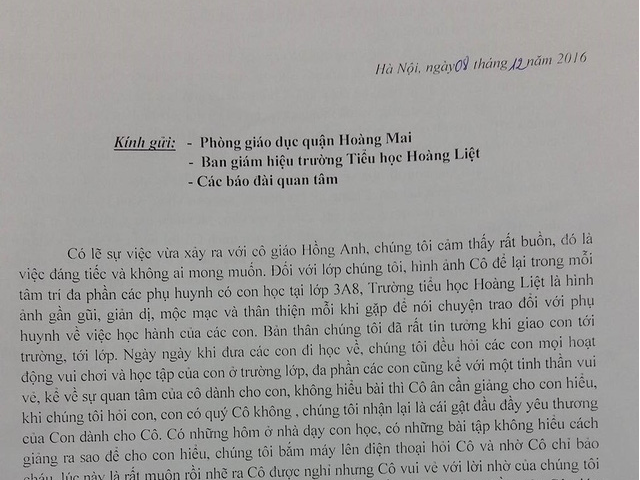 Phụ huynh đồng loạt xin tha thứ cho giáo viên dán băng dính vào miệng HS