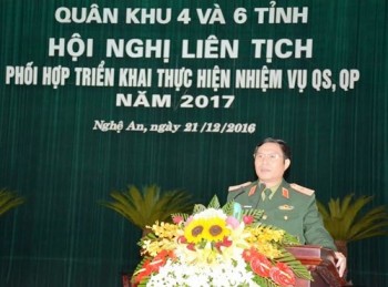 Quân khu 4 phối hợp triển khai thực hiện nhiệm vụ quân sự, quốc phòng năm 2017