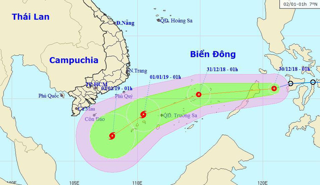 Sáng nay áp thấp nhiệt đới khả năng thành bão sẽ vào Biển Đông