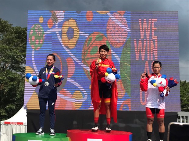 SEA Games 30: Nguyễn Thị Thật đoạt HCV đua xe đạp đường trường