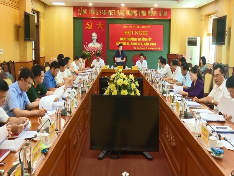 Hội nghị Ban Thường vụ Tỉnh ủy lần thứ 63, khóa XIX