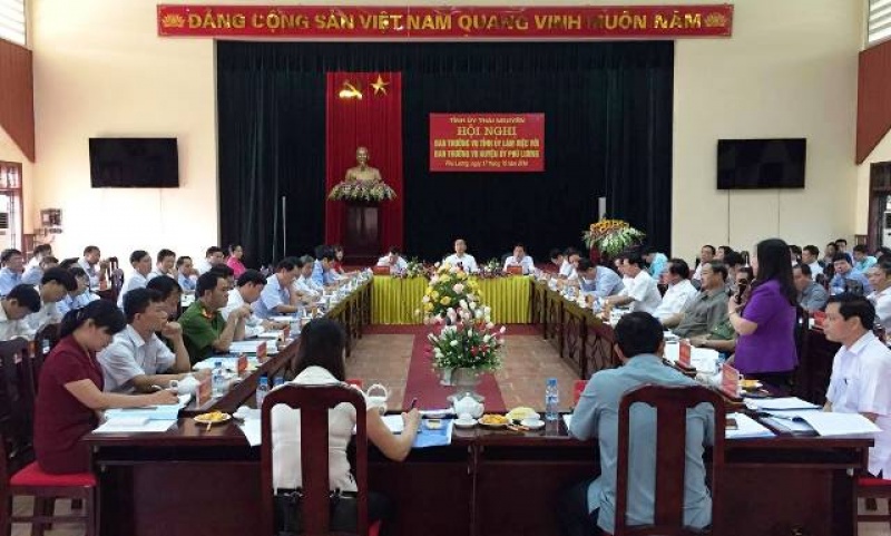 ban thuong vu tinh uy lam viec voi huyen dinh hoa va phu luong