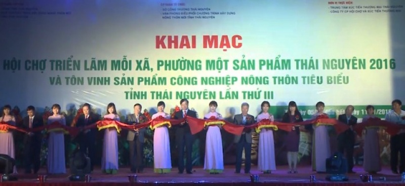 thai nguyen khai mac hoi cho trien lam moi xa phuong mot san pham