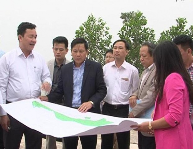 lanh dao tinh kiem tra viec thuc hien du an khu du lich ho nui coc