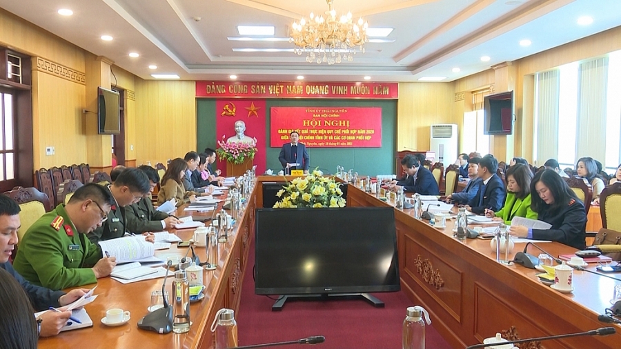 Đánh giá kết quả thực hiện quy chế phối hợp năm 2020 giữa Ban Nội chính Tỉnh ủy và các cơ quan phối hợp