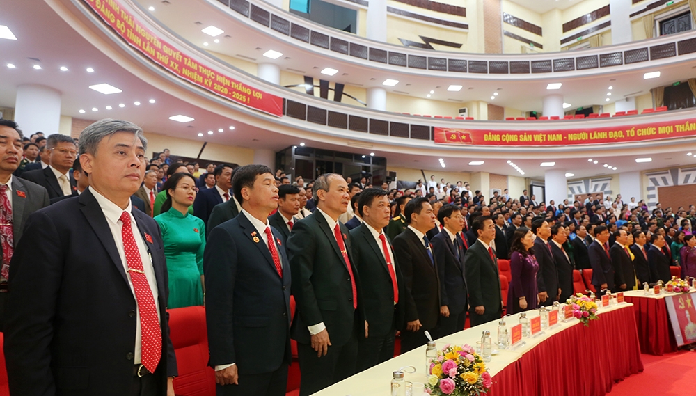 [Photo] Phiên bế mạc Đại hội đại biểu Đảng bộ tỉnh Thái Nguyên lần thứ XX