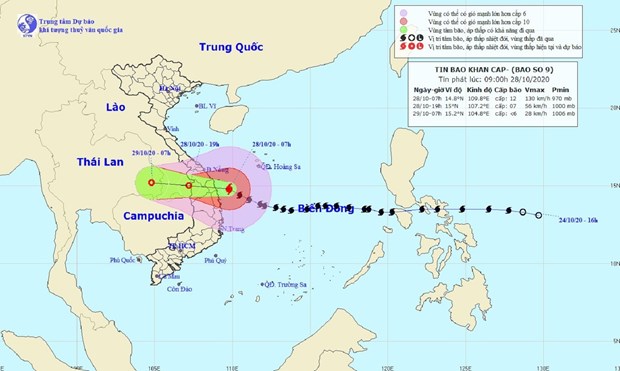 Tam bao so 9 ngay tren vung bo bien tu Da Nang den Phu Yen hinh anh 1