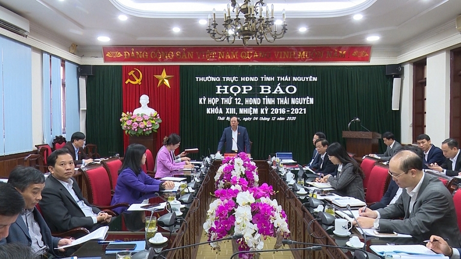 Họp báo Kỳ họp thứ 12, HĐND tỉnh Thái Nguyên khóa XIII, nhiệm kỳ 2016-2021 (TS 4/12) Họp báo Kỳ họp thứ 12, HĐND tỉnh Thái Nguyên khóa XIII, nhiệm kỳ 2016-2021 (TS 4/12)