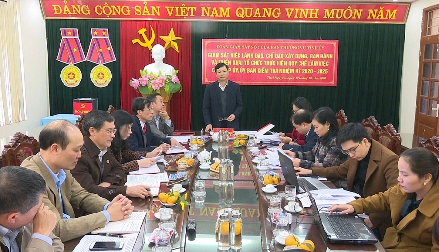 Giám sát việc lãnh đạo, chỉ đạo xây dựng, ban hành quy chế làm việc của cấp ủy, ủy ban kiểm tra nhiệm kỳ 2020-2025 Giám sát việc lãnh đạo, chỉ đạo xây dựng, ban hành quy chế làm việc của cấp ủy, ủy ban kiểm tra nhiệm kỳ 2020-2025