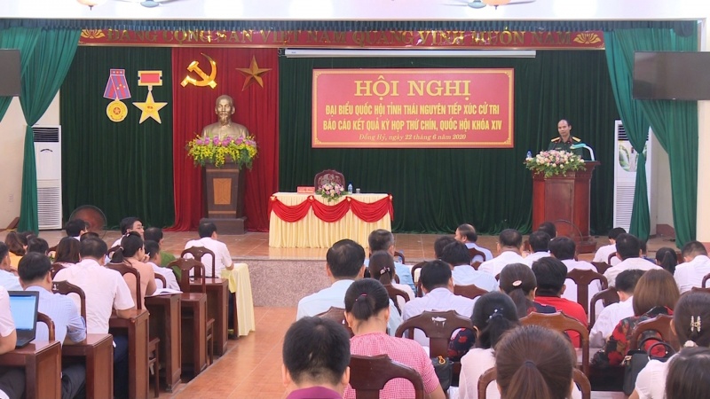 dai bieu quoc hoi tinh thai nguyen tiep xuc cu tri tai huyen dong hy sau ky hop thu chin quoc hoi khoa xiv