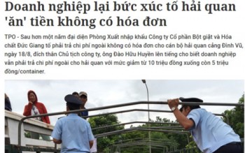 Thủ tướng yêu cầu kiểm tra phản ánh doanh nghiệp tố hải quan “ăn tiền“