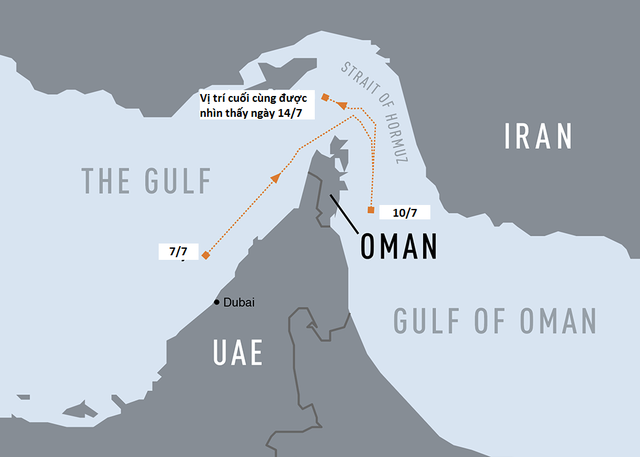 iran bi nghi bat tau cho dau mat tich tai eo bien hormuz