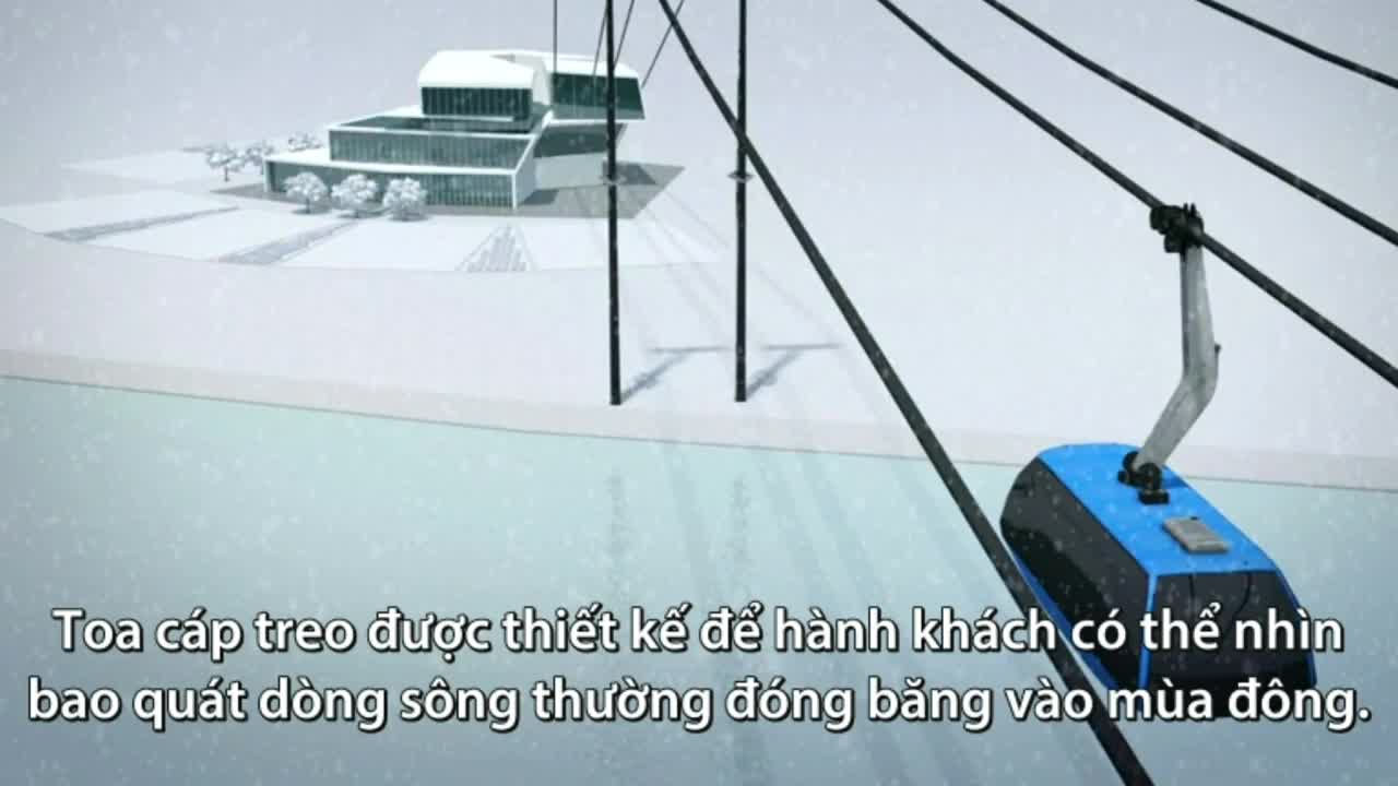 Cáp treo đi từ Nga tới Trung Quốc trong 3 phút