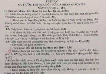 Giáo viên không thi dạy giỏi, chữ đẹp bị trừ điểm