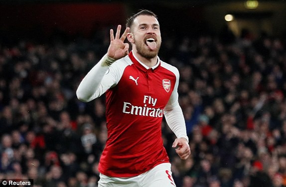 arsenal 5 1 everton ramsey lap hat trick aubameyang gop cong