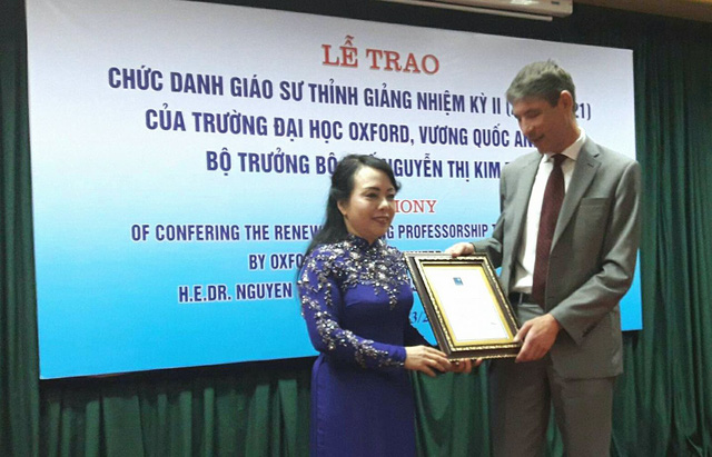 bo truong y te la giao su thinh giang dai hoc oxford danh tieng