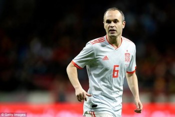 Iniesta sẽ chia tay đội tuyển Tây Ban Nha sau World Cup 2018