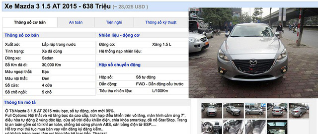 la thuong nhung chiec mazda3 ca vang gia dat ngang xe moi