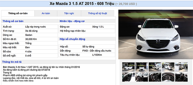 la thuong nhung chiec mazda3 ca vang gia dat ngang xe moi