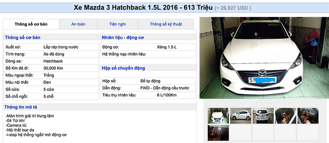 la thuong nhung chiec mazda3 ca vang gia dat ngang xe moi