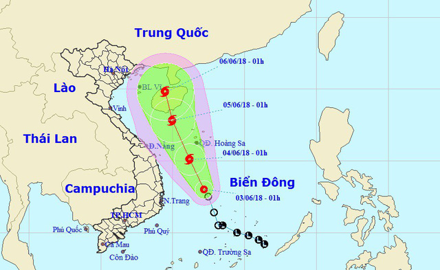 Áp thấp khả năng mạnh thành bão, tiến về quần đảo Hoàng Sa