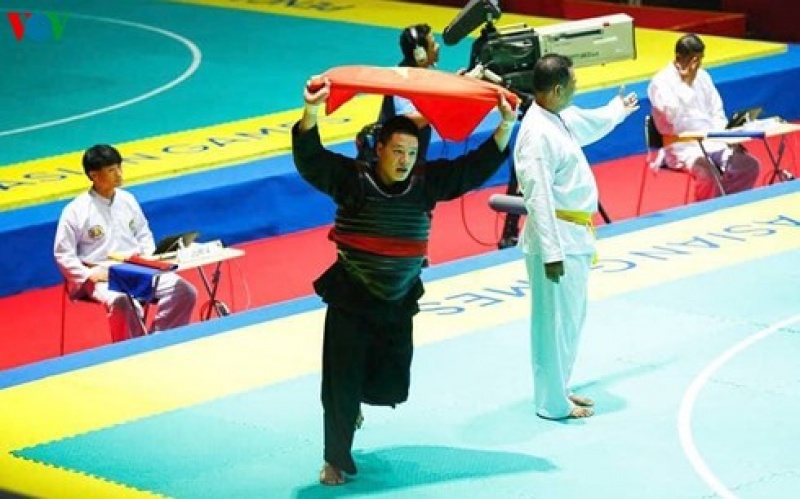 Võ sĩ Nguyễn Văn Trí giành HCV thứ ba cho đoàn TTVN tại môn Pencak Silat