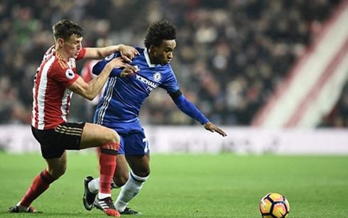 ha guc sunderland chelsea cung co ngoi dau premier league