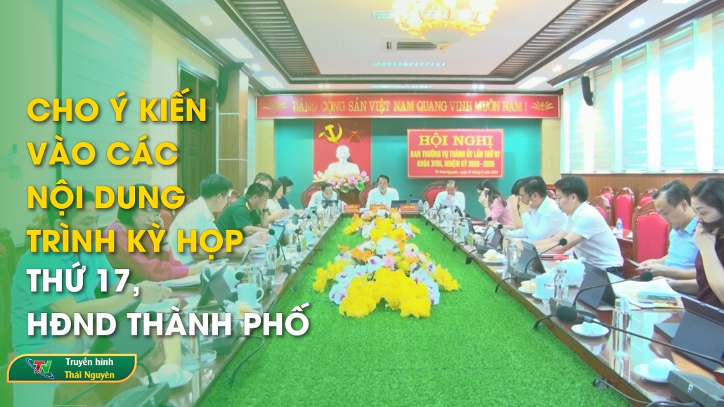 Cho ý kiến vào các nội dung trình kỳ họp thứ 17, HĐND thành phố